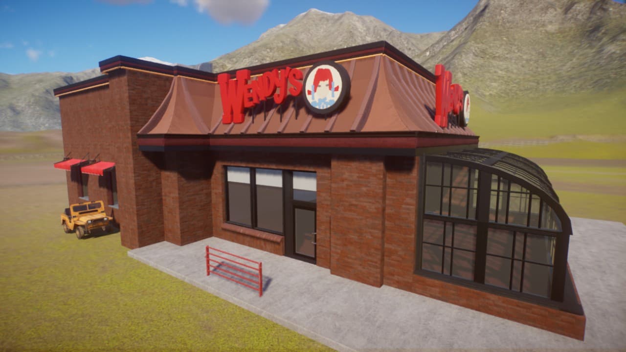 Wendy's Fast Food Restaurant — Planet Zoo Steam Workshop preview image