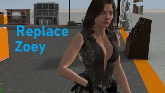 Viper- no tattoo/glasses for Zoey
 — Left 4 Dead 2 Steam Workshop preview image