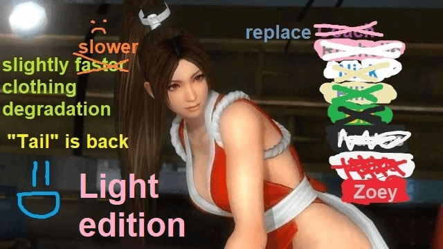 Mai Shiranui DOA5 (Light edition) Zoey — Left 4 Dead 2 Steam Workshop preview image