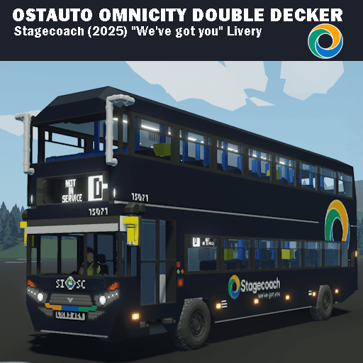 Ostauto Omnicity Double Decker Stagecoach (2025) Livery — Stormworks: Build and Rescue Steam Workshop preview image