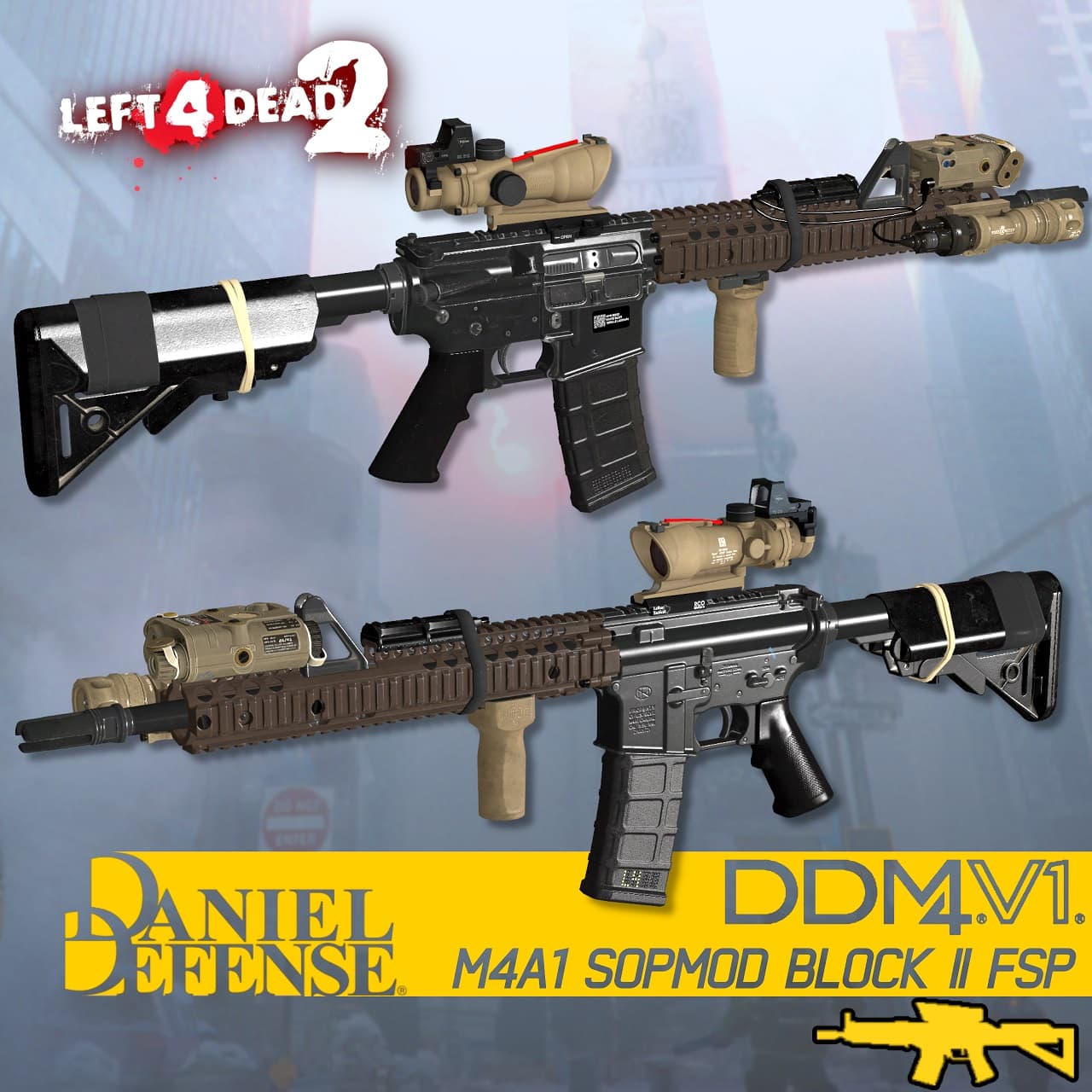 M4A1 SOPMOD Block II FSP ACOG [SG552] — Left 4 Dead 2 Steam Workshop preview image