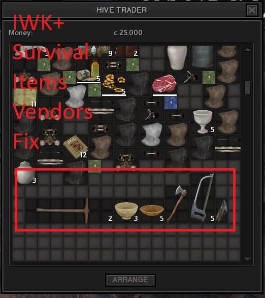 IWK+: Survival Items Vendors Extended — Kenshi Steam Workshop preview image