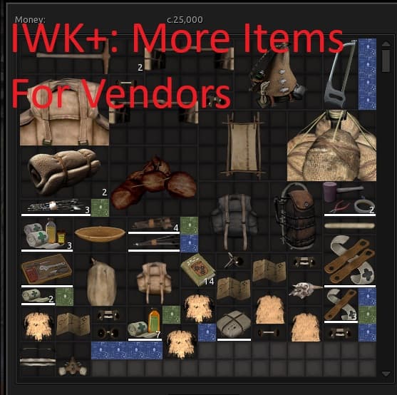 IWK+: More Items for Vendors — Kenshi Steam Workshop preview image