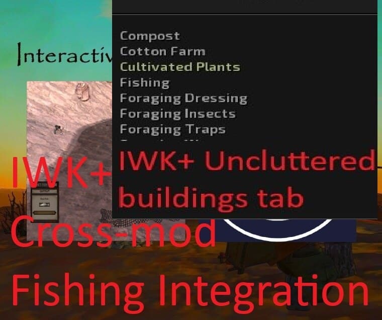 Uncluttered buildings tab - IWK+ Cross-mod Fishing Integration — Kenshi Steam Workshop preview image
