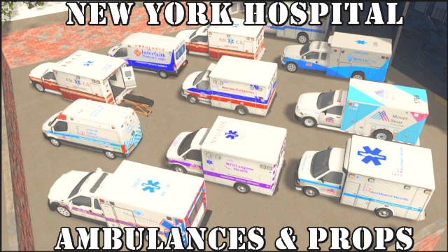 New York Hospitals Ambulance Pack — Cities: Skylines Steam Workshop preview image