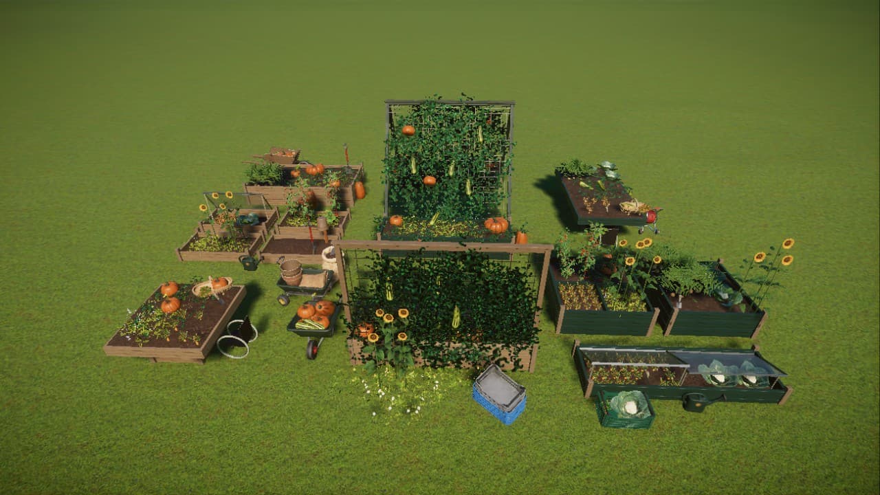 Conservation scenary pack - small vegetable garden 1 — Planet Zoo Workshop preview