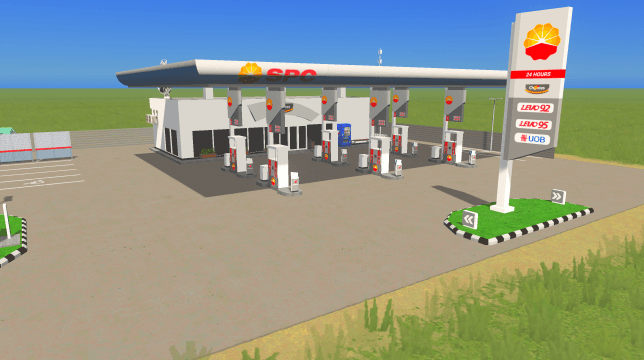 SPC Gas Station (New Logo & Livery) — Cities: Skylines Steam Workshop preview image
