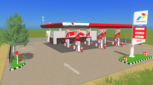 Pertamina Gas Station — Cities: Skylines Workshop preview