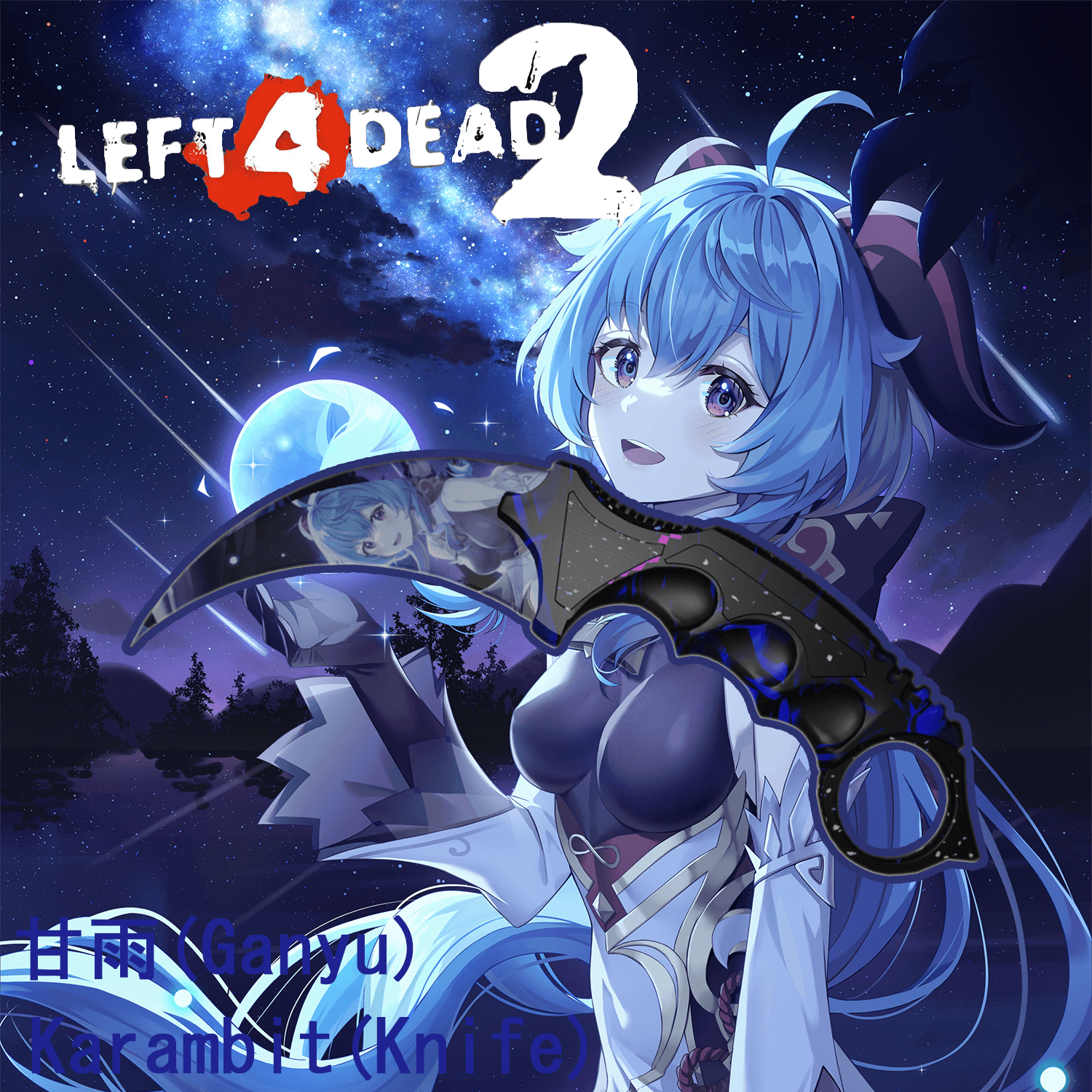 【Karambit】-甘雨/Ganyu(Replace Knife) — Left 4 Dead 2 Steam Workshop preview image