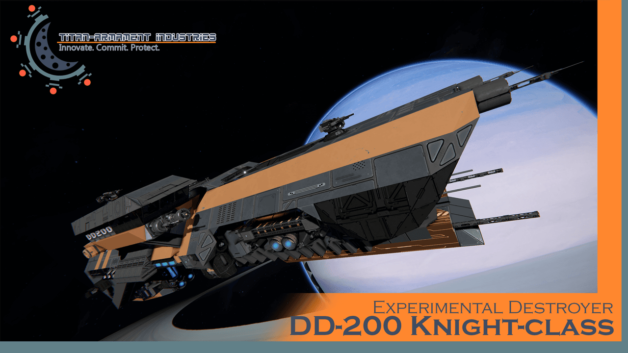 DD-200 Knight-Class Destroyer (Vanilla + DLC) — Space Engineers Workshop preview