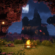 Minecraft glowing castle 4k Upscale — Wallpaper Engine Steam Workshop preview image