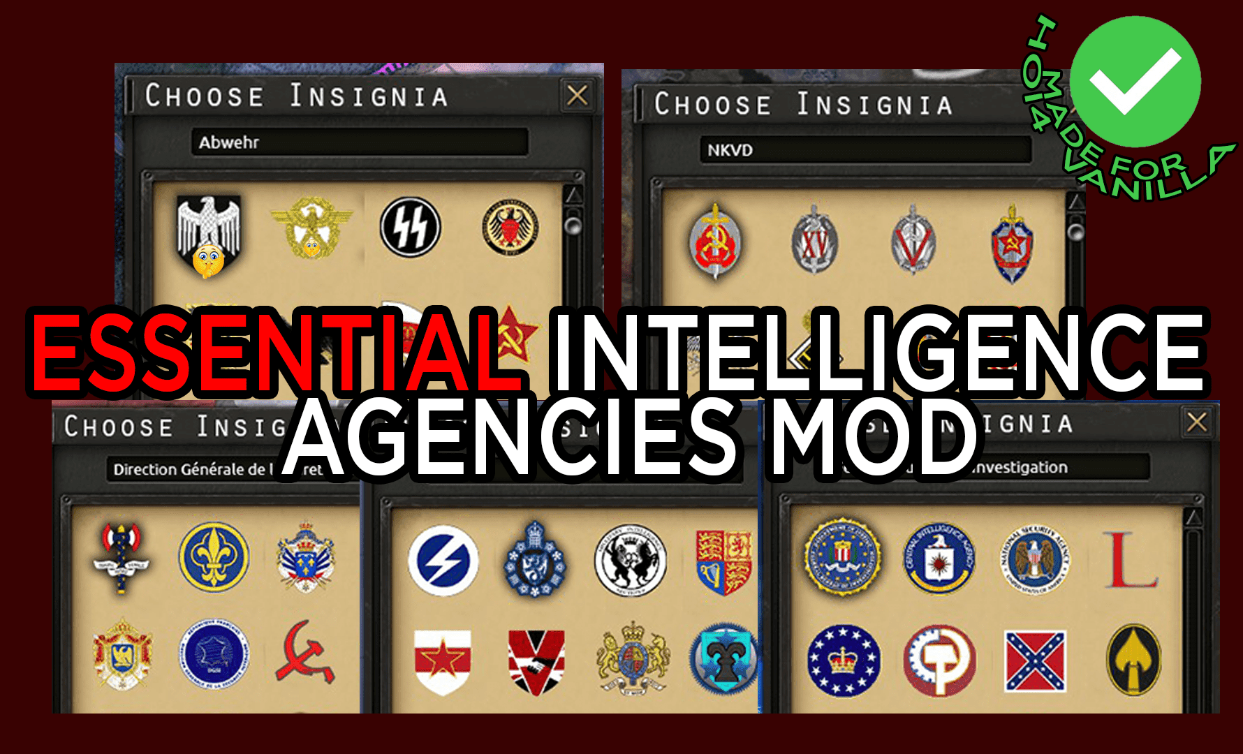 Essential Intelligence Agencies Mod — Hearts of Iron IV Steam Workshop preview image