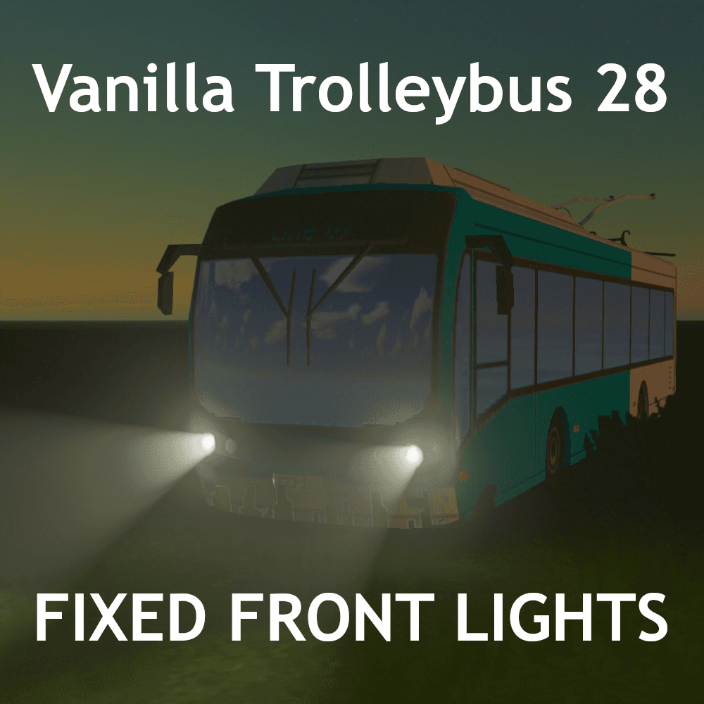 Vanilla Trolleybus (capacity 28) fixed — Cities: Skylines Steam Workshop preview image