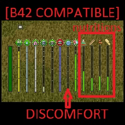Minimal Display Bars + Nutritions + Discomfort [B41/B42.20] — Project Zomboid Workshop preview