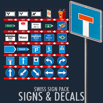 Swiss Sign & Decal Pack — Cities: Skylines Steam Workshop preview image