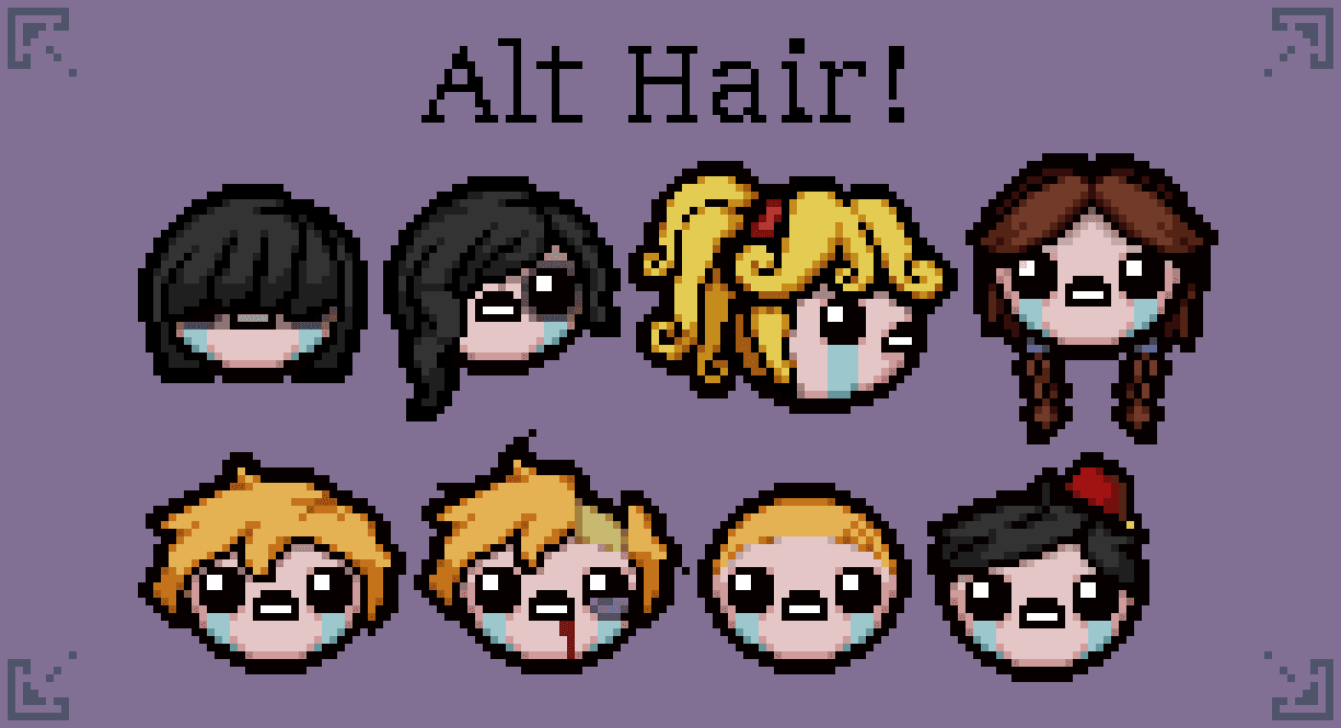 Alternate Hairstyles! — The Binding of Isaac: Rebirth Steam Workshop preview image