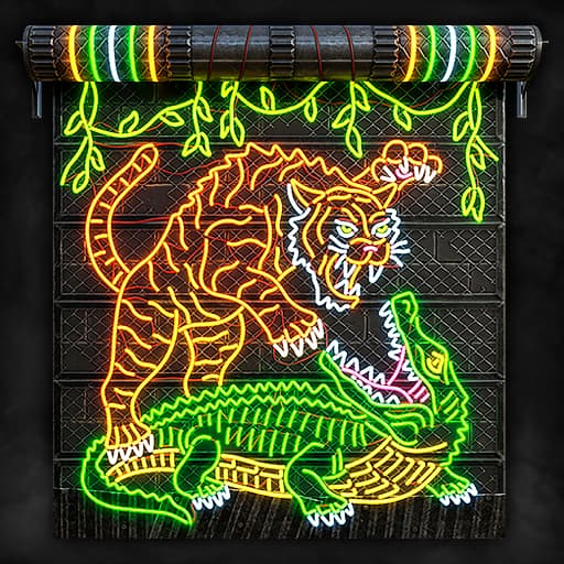 Neon Jungle Rule Garage Door — Rust Workshop preview