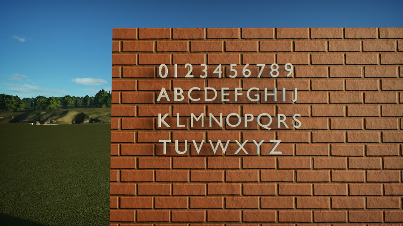 Tiny Font E — Planet Coaster Workshop preview