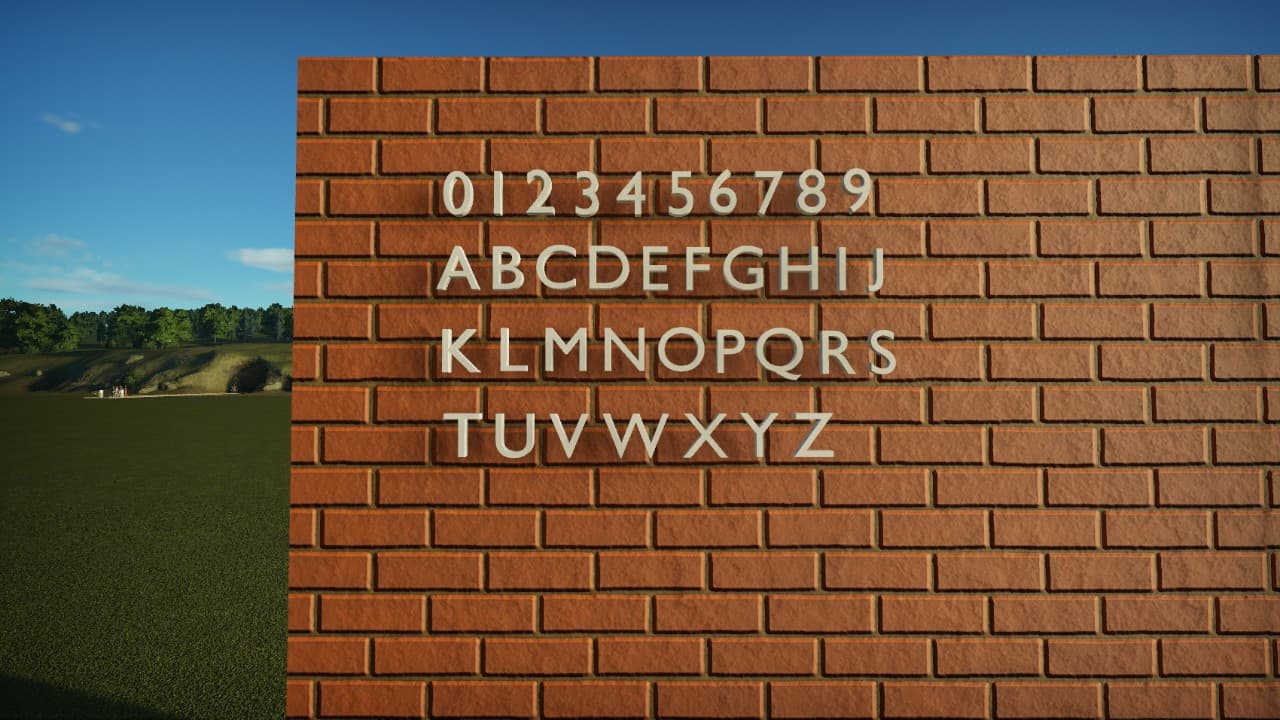Tiny Font T — Planet Coaster Workshop preview