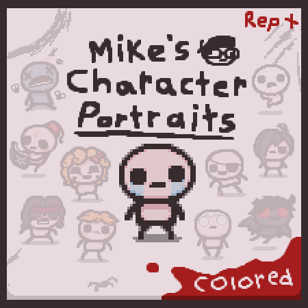 mike's character portraits [colored] — The Binding of Isaac: Rebirth Steam Workshop preview image