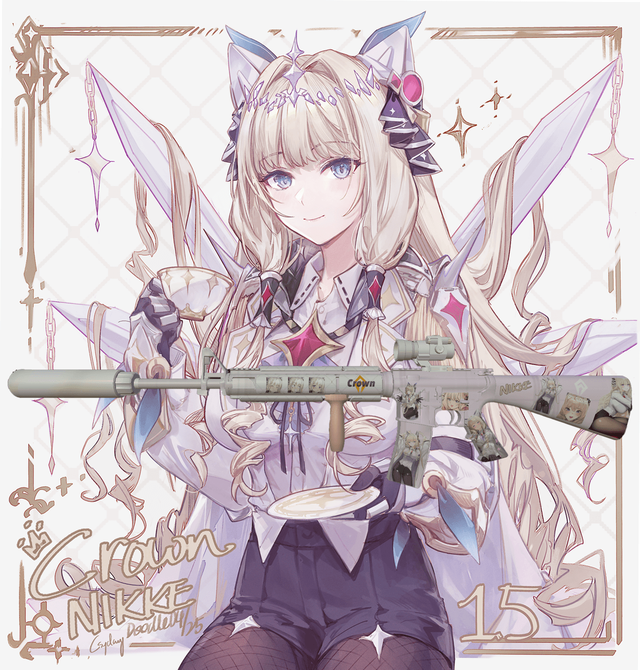胜利女神：nikke 皇冠主题M16A4带挂件
 — Left 4 Dead 2 Steam Workshop preview image