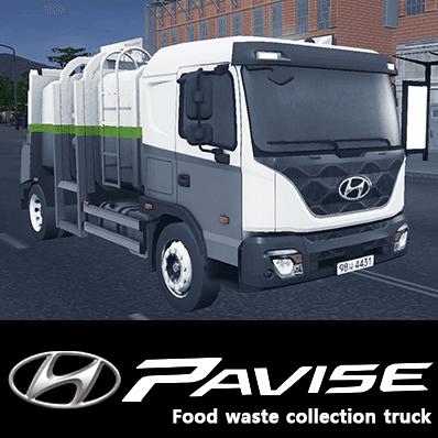 2023 Hyundai Pavise Food waste collection Truck — Cities: Skylines Steam Workshop preview image