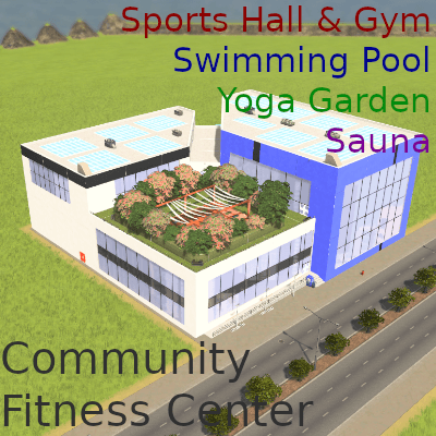 Community Fitness Center — Cities: Skylines Workshop preview