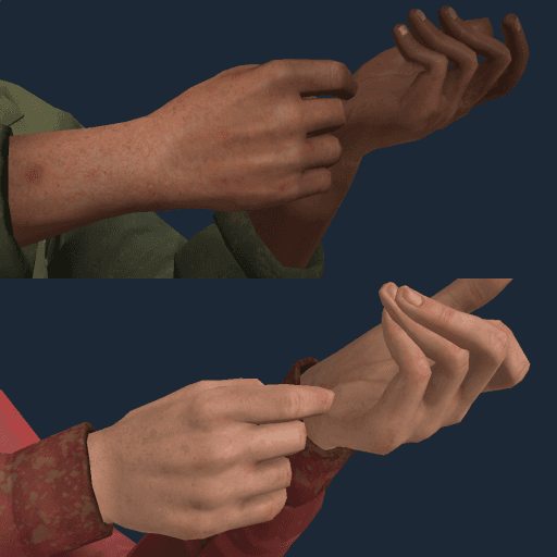 Bill & Zoey Shaded Hands — Left 4 Dead 2 Steam Workshop preview image
