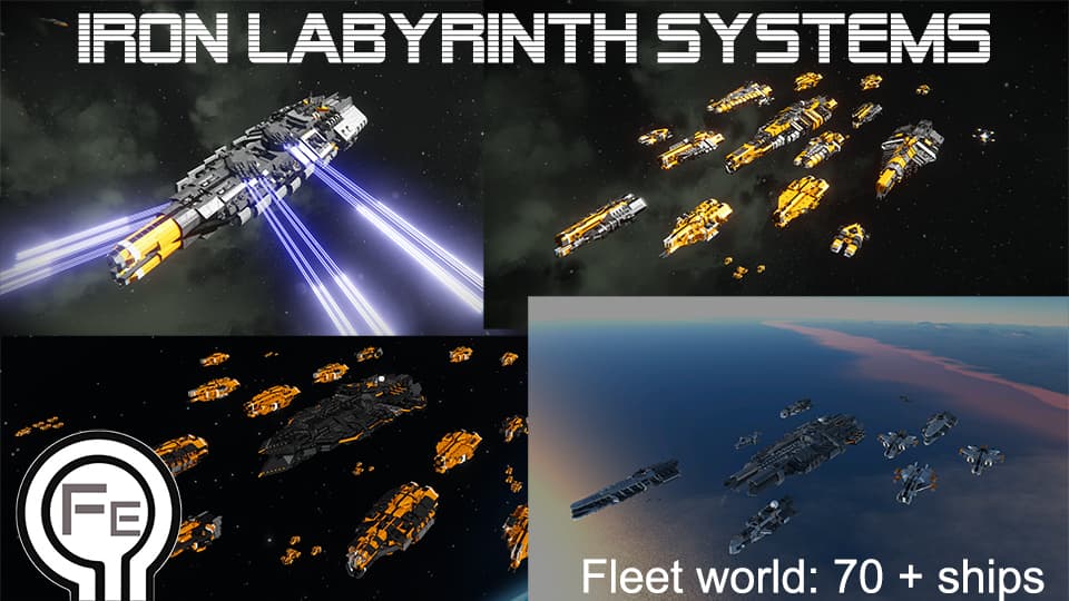 Iron Labyrinth systems fleet world — Space Engineers Workshop preview