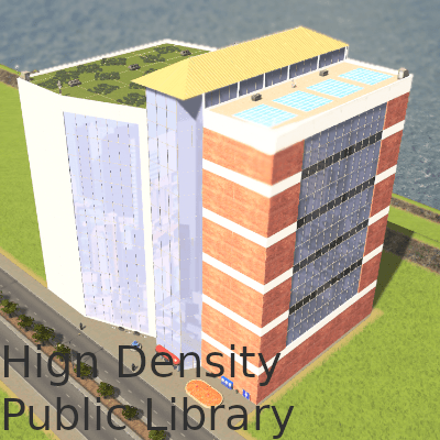 High Density Public Library — Cities: Skylines Steam Workshop preview image
