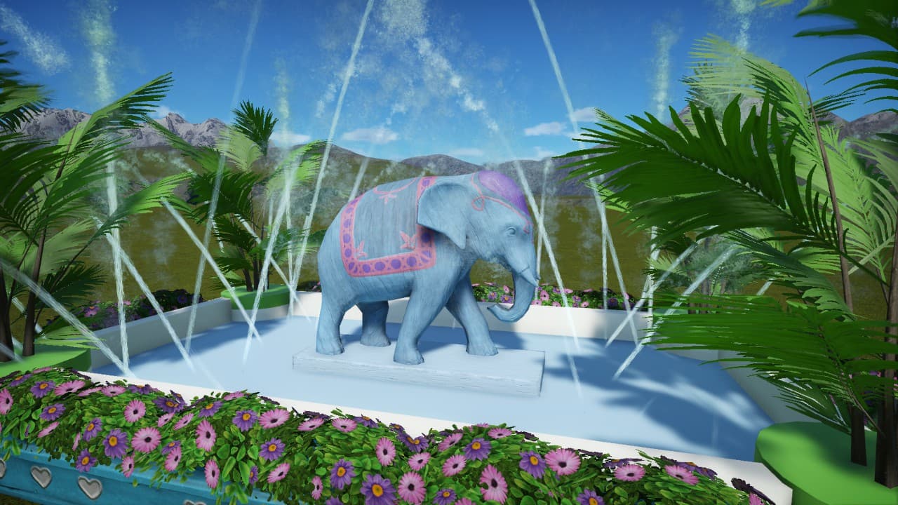 Elephant Fountain With-Outside-WaterSpray — Planet Coaster Workshop preview