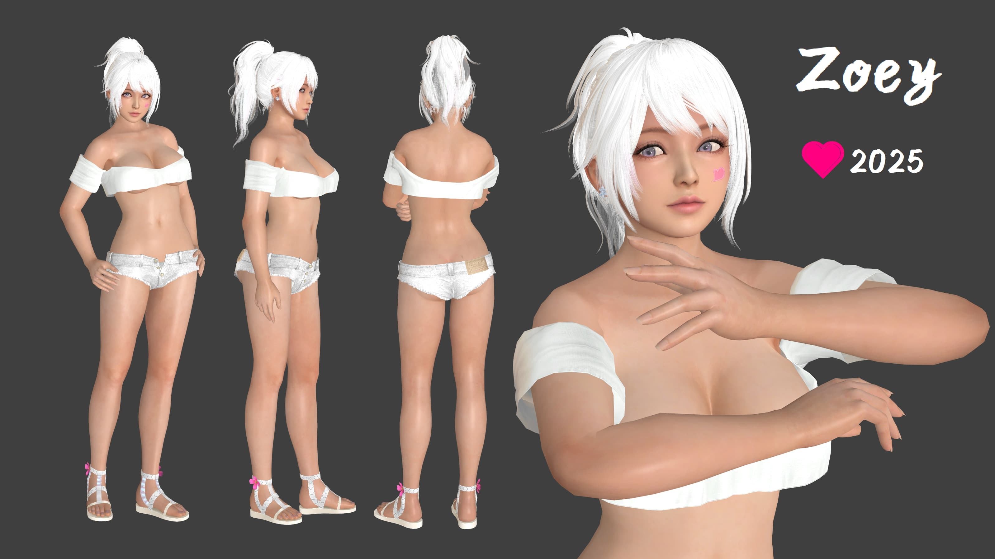 DOAXVV ❤ 千乃 [ Zoey 白 ] — Left 4 Dead 2 Steam Workshop preview image