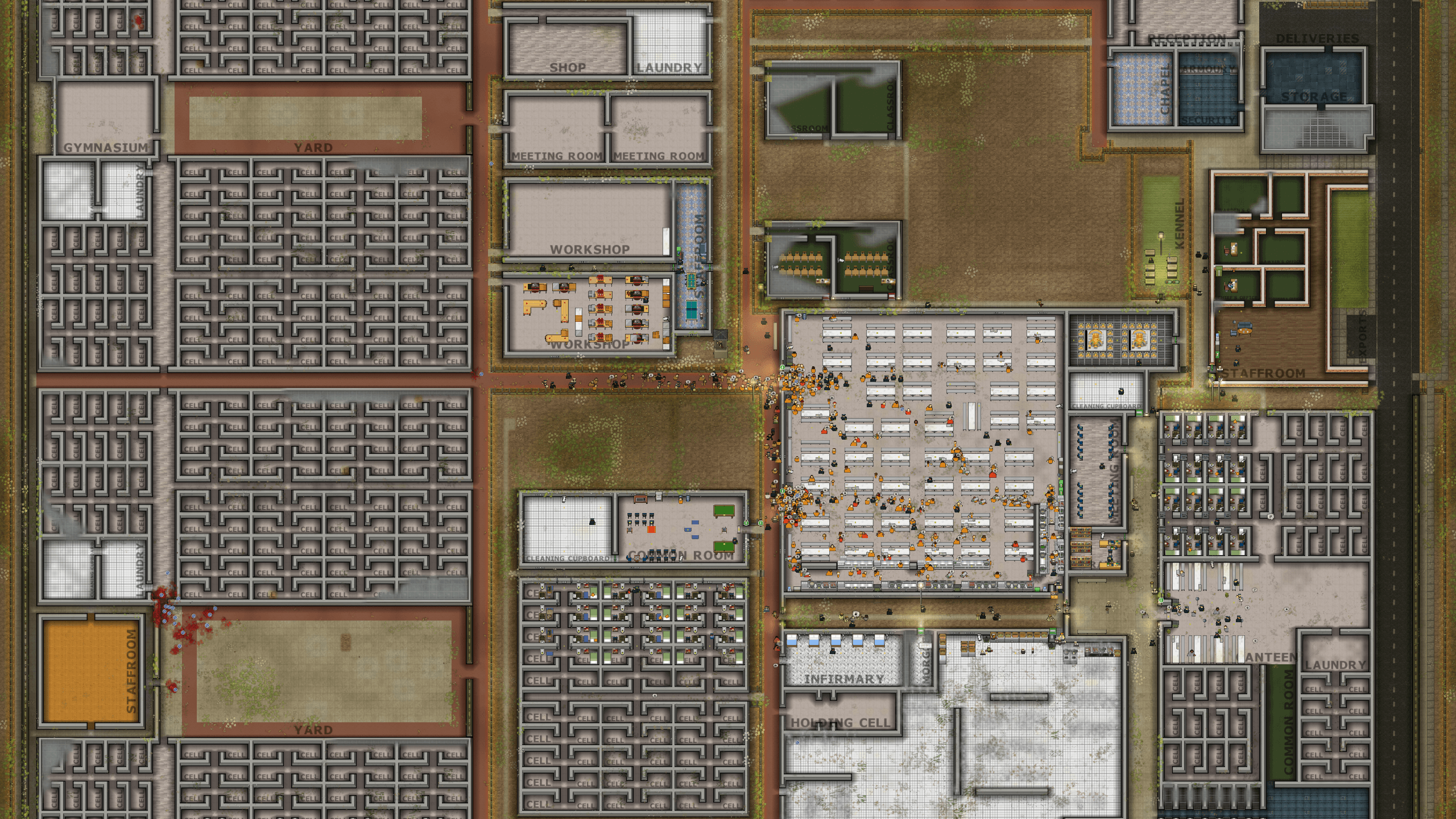500 Inmate Tidytown Final NO gangs — Prison Architect Workshop preview