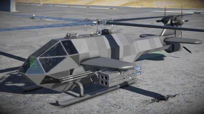 AH-6 Zephyr Attack Helicopter — Space Engineers Workshop preview