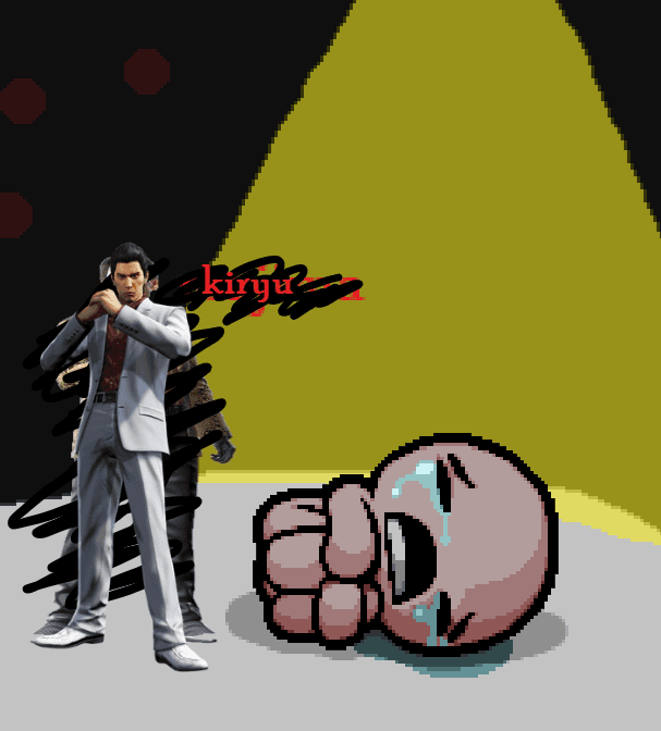 kiryu supports you — The Binding of Isaac: Rebirth Steam Workshop preview image