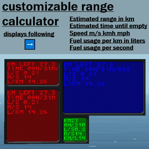 customizable simple range calculator lua — Stormworks: Build and Rescue Steam Workshop preview image