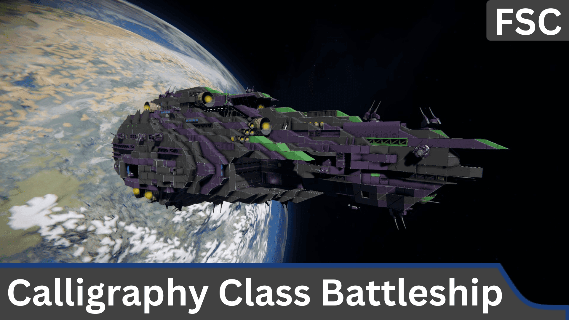 The FSC Calligraphy Class Battleship — Space Engineers Workshop preview