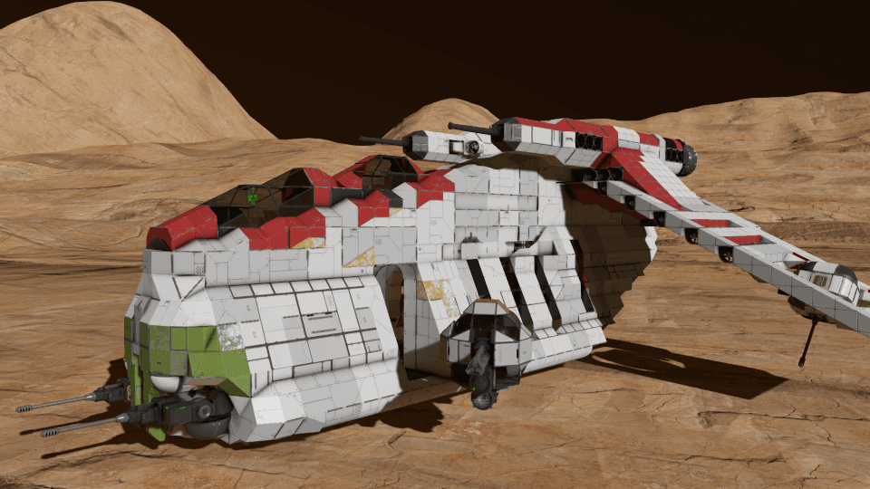 Star Wars | LAAT Republic Gunship - (2025 version, unmodded) — Space Engineers Workshop preview