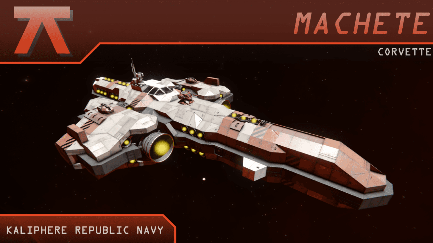 KRNS Machete class corvette — Space Engineers Workshop preview