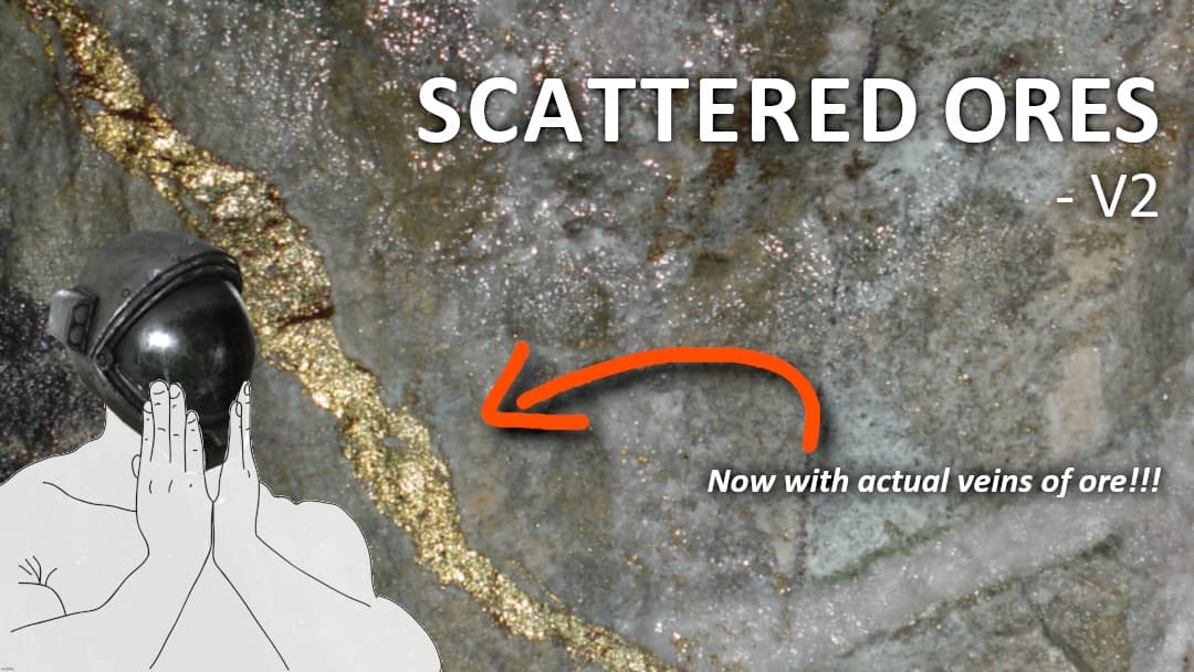 Scattered Ores v2 — Space Engineers Workshop preview