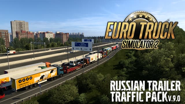 Russian Trailer Traffic Pack v.9.0 — Euro Truck Simulator 2 Steam Workshop preview image