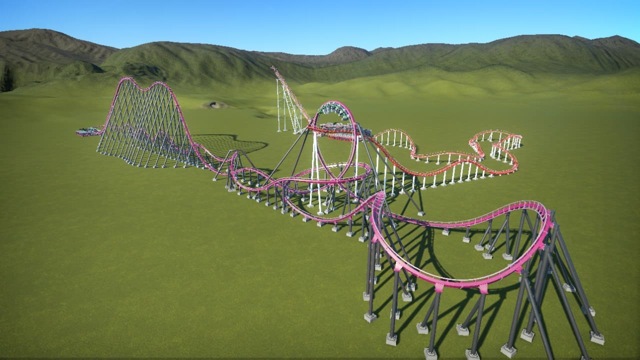 MindBender Standup Coaster + Thrill Boomerang — Planet Coaster Workshop preview
