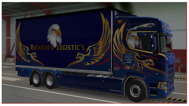 Richard's Logistic's BDF Tandem Skin — Euro Truck Simulator 2 Steam Workshop preview image