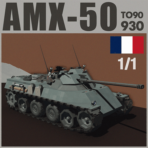 AMX-50 (TO90/930) French Medium Tank - 1:1 scale — Stormworks: Build and Rescue Steam Workshop preview image