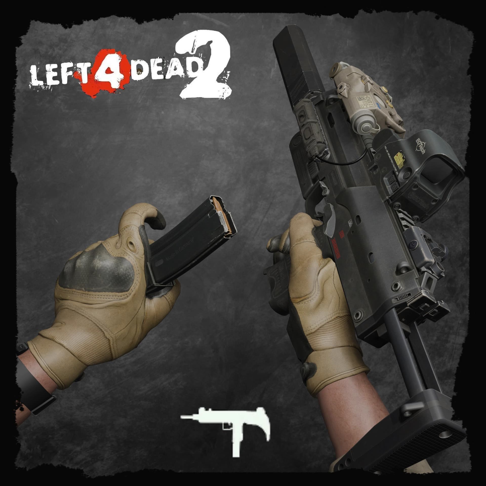 COD：MW MP7A1 Custom（Uzi）
 — Left 4 Dead 2 Steam Workshop preview image