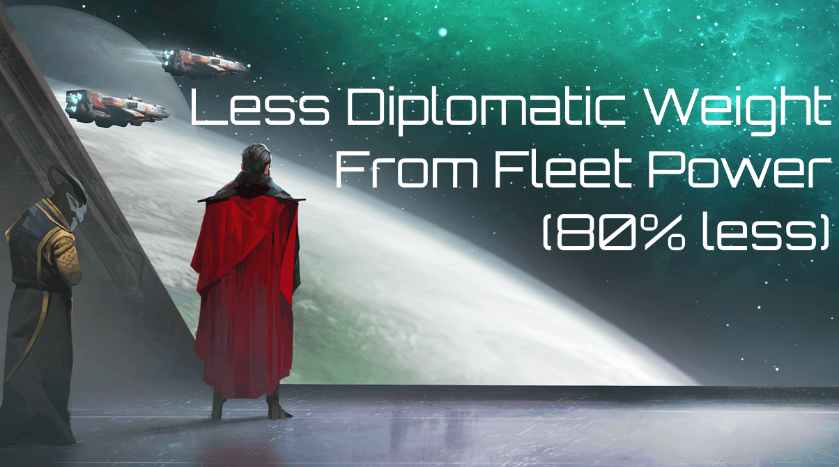 Less Diplomatic Weight from Fleet Power — Stellaris Workshop preview