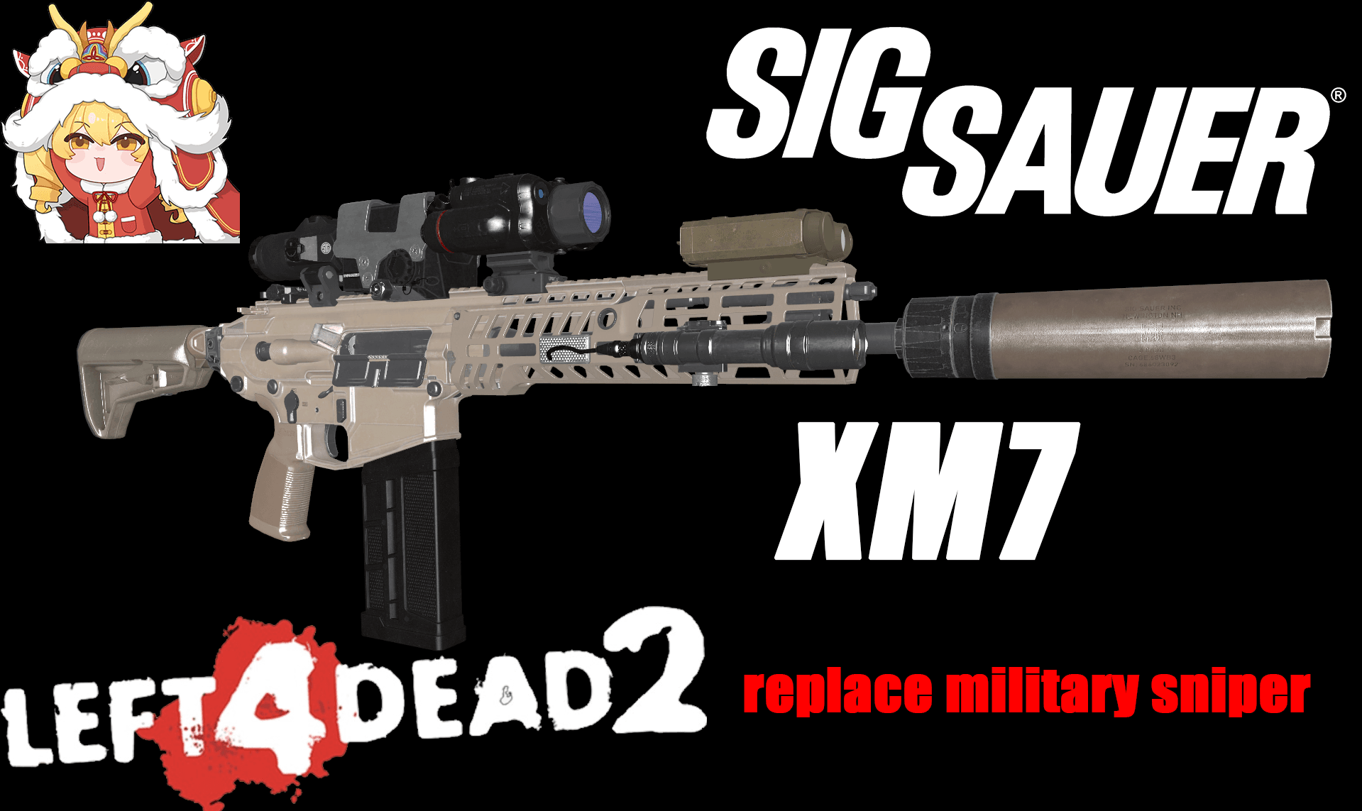 MW SIG Sauer XM7（replace military sniper） — Left 4 Dead 2 Steam Workshop preview image