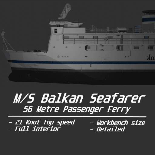 M/S Balkan Seafarer - 56 Metre Passenger Ferry — Stormworks: Build and Rescue Steam Workshop preview image