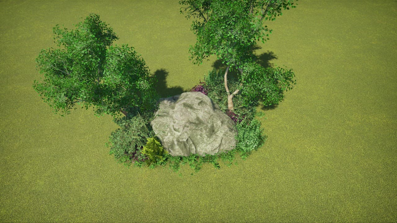 small foliage with big rock — Planet Coaster Workshop preview