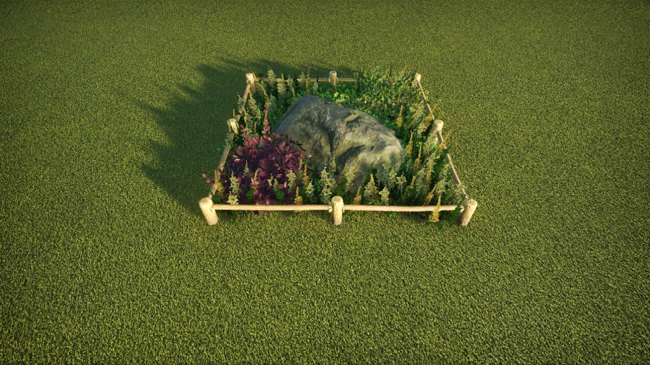 small garden with flowers — Planet Coaster Workshop preview